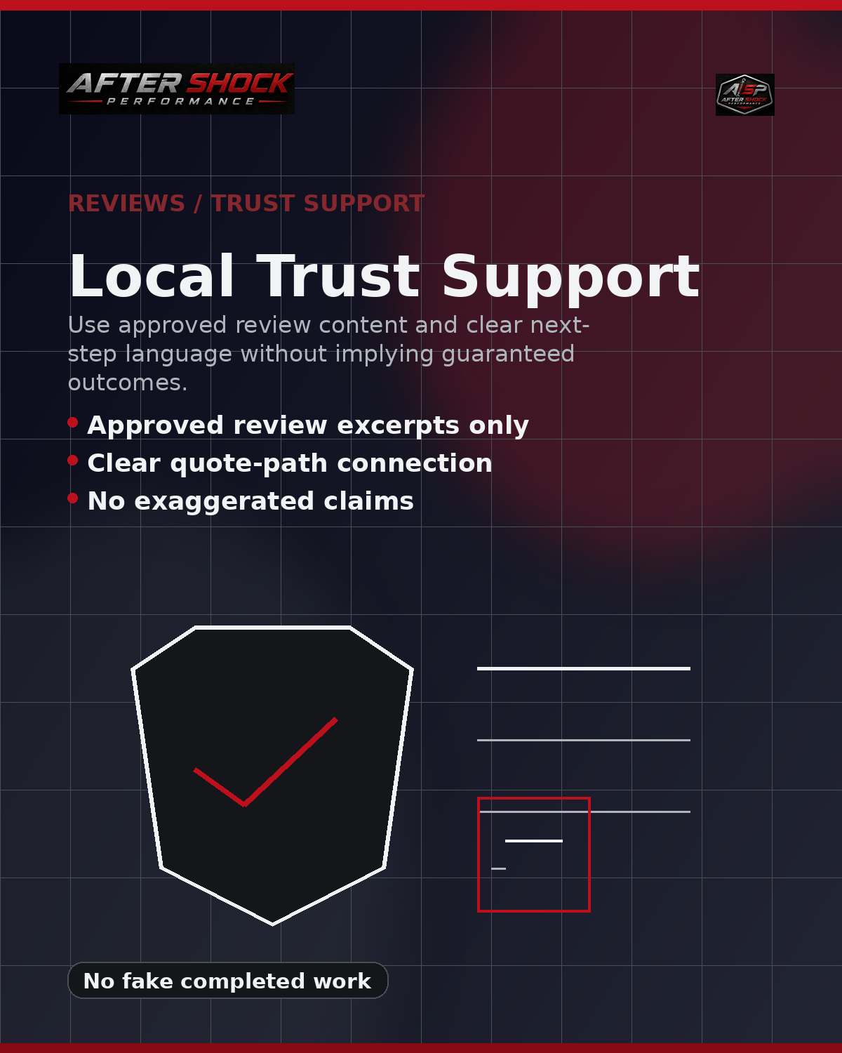 Customer review and trust graphic